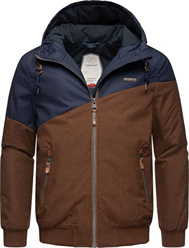 Ragwear Herren warme Winterjacke kurz mit Verstellbarer Kapuze Wings Cinnamon Gr. XL