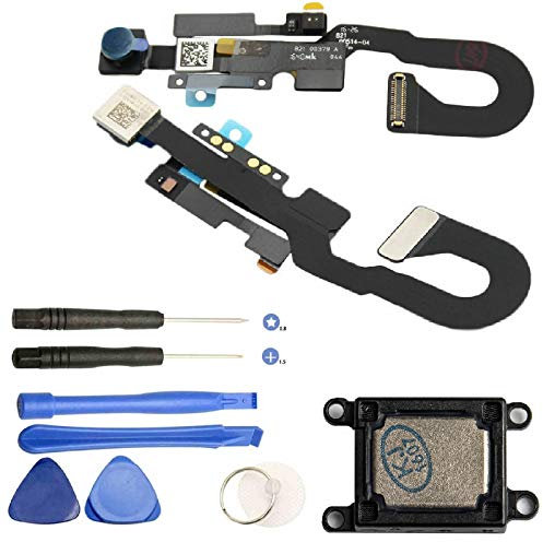 iReplaceParts 821-00514-A - Fotocamera frontale e altoparlante auricolare per iPhone 8 (4,7), con sensore di prossimità, sensore di luce ambientale e microfono Siri con kit di attrezzi gratuito