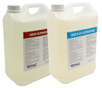 BPAC MECA33 e DD03 detergenti detergenti detergenti ad ultrasuoni, liquidi sgrassanti per pulitore ad ultrasuoni, 2 bottiglie da 5 l, prodotti in Francia