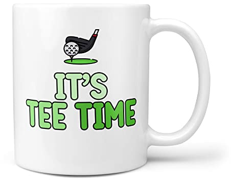 TeHe Gifts Funny Golf Gift Mug 10oz Tea Coffee Brew It's Tee Time