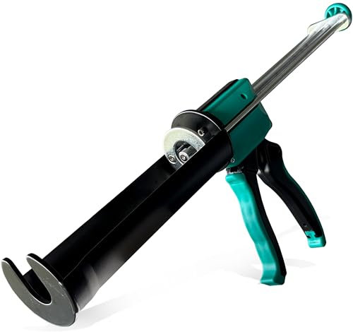 Profi Auspresspistole für 2K Klebstoff 10:1 Coaxial Kartuschen – für GFK, CFK, Windenergie, Bahntechnik, Kunststoffverarbeitung und Reparatur – Industrieklebstoffe verarbeiten – Uttex EasyMax HYS-G4C