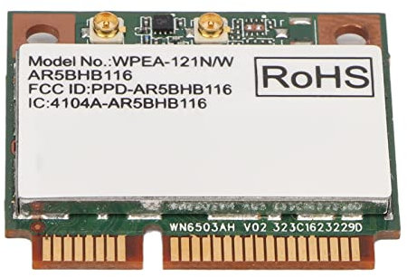 VBESTLIFE AR9382 AR5BHB116 Laptop Network Card, 2.4/5GHz 300Mbps Mini PCIE WiFi Card for Win 7 8 8.1 10, for Linux, for ISUS, for MSI, for Clevo, for Hasee