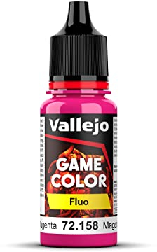 AV Vallejo Game Color 72158 Fluorescent Magenta (18ml) - Peinture, Couleur de jeu - Acrylique - 18 milliliters - Intérieur - Plastique, Métal - Indoor