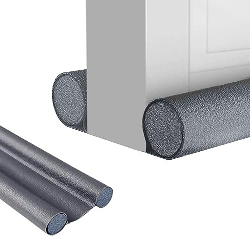Burlete Bajo Puerta. Burlete Doble para Puertas y Ventanas, de Polipiel, Ajustable entre 32-94cm. Aislamiento Acústico, Reductor Frio/Calor, Bloqueo de Viento, Luz, Polvo, Insectos.