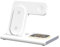 Vortex S80SW 4-in-1 magnetisches, faltbares, kabelloses LED-Nachtlicht-Telefon/intelligente Uhr/TWS-Ohrhörer, Qi-Tischladestation (Weiss FÜR Samsung)
