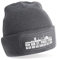 Beanie Strickmütze mit Spruch | Ich bin St. Pauli Fan also bin ich cooler als du! | grau | weiche und warme Fußball Mütze für Hamburg Fan | Skyline | SoftTouch Einheitsgröße für Erwachsene