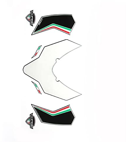 FLYIFE Motorcycle Front Fairing Motor Number Board 3D Gel Protector For Ducati Panigale 1199 899 2012-2015 2013 2014 Accessories (Color : 2)