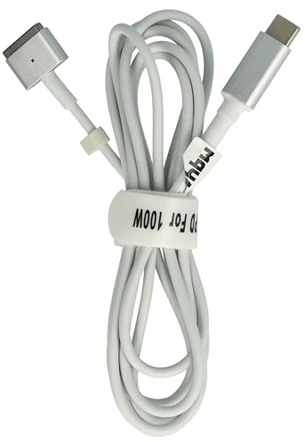 vhbw Cable Adaptador USB Tipo C a MagSafe 2 Compatible con Apple MacBook Air 13 (2012-2017) Notebook, portátil - 170 cm, 100 W, PVC