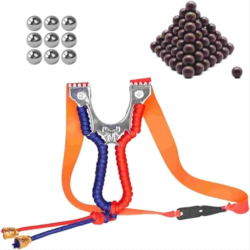 Professionelle JagdTonGummibänder Kommt mit Gummibändern und Kleinem Schraubendreher, 50 7-mm-Stahlkugeln und 50 8-mm-Schlammkugeln.