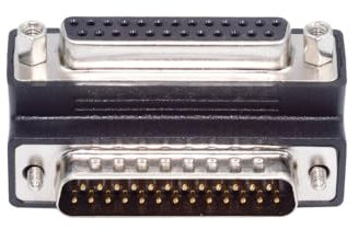 xiwai DB25pin LPT AES/EBU Steckermutter auf Buchse Schraube Verlängerungsadapter Serieller Adapter DB-Stecker DSUB Parallel nach unten 90 Grad abgewinkelt