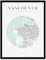 GP TONER Bilder Poster Vancouver Poster Geometrische Stil Wanddekoration Moderne Wandkunst Poster Design DIN A4 21x29,7 cm schwarzer Rahmen