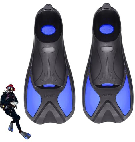 Pinne Per Immersioni Subacquee Compatte - Pinne Per Esercizi Da Uomo, Pinne Da Nuoto Corte Leggere | Pinne Da Allenamento Per Nuoto E Snorkeling, Pinne Corte Per Immersione, Pinne Per Immersione, Pinn