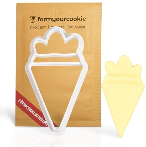 Ausstecher Schultüte Zuckertüte Schulanfang Schulstart Ausstechform Schulanfänger Geschenk Keksstempel Keksform FORMYOURCOOKIE