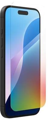 ZAGG InvisibleShield Glass Elite VisionGuard, Displayschutz aus gehärtetem Glas für iPhone 16 und iPhone 15 [6.1-Inch], kratzfest, Blaulichtfilter, schmutzabweisend, stossfest (Transparent)