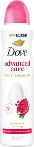 Dove Advanced Care Anti Transpirant Deo-Spray go fresh Granatapfel- und Zitronenverbenenduft mit Skin Hydration Technology 150 ml (Packung mit 5)