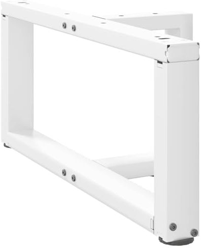 vidaXL Couchtischbeine T-Form 2 STK. Weiß 60x25x(30-31) cm Stahl