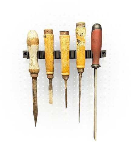 Naturalspring Werkzeug-Wandhalter für Küpper Lochwand Eurolochung Lochwand Zubehör Systemhalter Werkstattorganisation (Feilen 21mm)