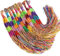VASANA 20 braccialetti intrecciati multicolore fatti a mano con nodo intrecciato corde dell'amicizia, forniture per feste, bomboniere per polso e caviglia (colore casuale), 28-31cm, Poliestere