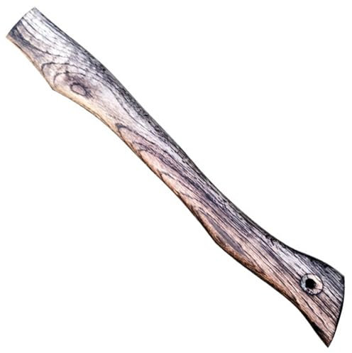Dorccsi Manche de Hache, Manche de hachette en Bois 17 Pouces Longueur avec Coin, hachette texturé rétro Remplacement, Manches Hache Lisses et résistants aux Chocs, Remplacement manc