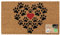 JVL Eco-Friendly Latex Backed Coir Entrance Doormat, 40x70cm - Heart Paws