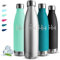 Gourde Isotherme, Gourde 750 ml, Sans BPA, Gourde Inox, 24h Froid & 12h Chaud, Gourde Metal, Anti Fuite, Gourde Reutilisable, Double Vide, Bouteille d'eau pour École, Bureau, Voyage, Running, Camping