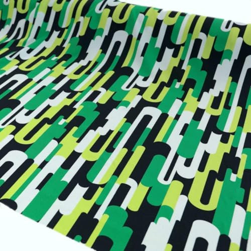 TOLKO Modestoff Dekostoff universal Stoffe zum Nähen Meterware Dekorieren | Blickdicht knitterarm | 150cm breit Bekleidungsstoffe Dekostoffe Vorhangstoffe Basteln Patchwork (Voll die 70er)
