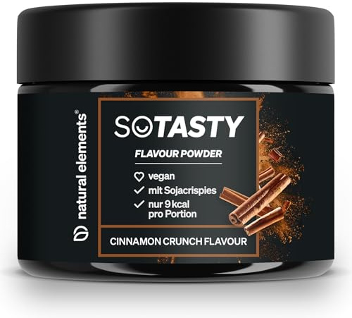 natural elements SoTasty Geschmackspulver 200g – Cinnamon Crunch – 9kcal/Portion (3g) – vielseitiger Genuss für Quark, Porridge, Shakes – in Deutschland entwickelt & laborgeprüft