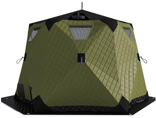 DHMYYXGS Outdoor Sauna Tent Room,Portable Square Hiking Insulated,Camping Cube Winter Fishing Tent Winter Hot Tent,Tragbares Shanty-Eishaus Zum Eisangeln 4–6 Personen A