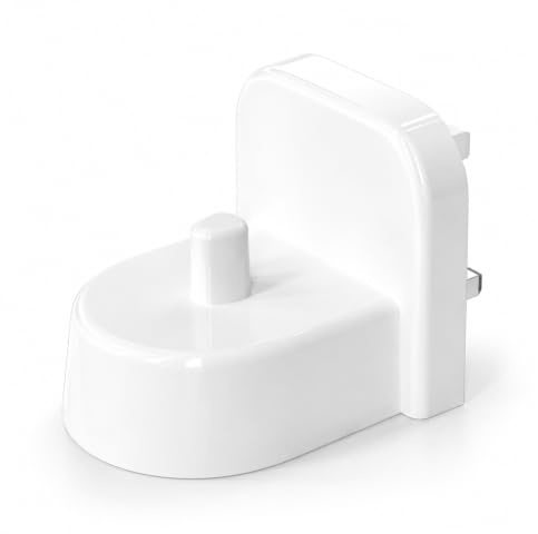 Electric Toothbrush Charger for Oral B iO 3/4/5/6, Wall Mounted UK Plug | Charging Base for Oral B iO Series 3/4/5/6, Pro 1/2/3, 1000/2000/3000, Smart, Vitality & Kids, Replacement Type 3757