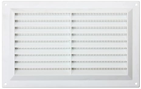 Map Hardware Grille d'aération en plastique blanc 22,9 x 15,2 cm – 926-02 (WT1804)