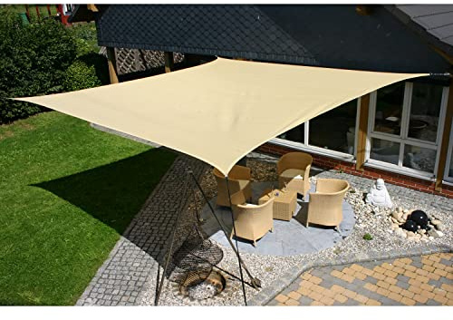 Eduplay Sonnensegel, 5x5m, Quadrat, beige