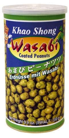 [ 6x 350g ] KHAO SHONG Erdnüsse mit Wasabi überzogen / Wasabi coated Peanuts
