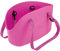 Ferplast Hundetragetasche für kleine Hunde und Katzen with-ME, Transporttasche für Haustiere, Hundetasche, verstellbare Trageriemen, Sicherheitsgurt inklusive, 21,5 x 43,5 x h 27 cm Pink