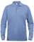 Mens pure cotton long sleeve polo shirt, classic cut, medium weight, 11 verdant colours, XS-5XL (2XL, Light Blue)