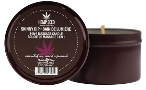 Hemp Seed Oil Massage Candle Skinny Dip Scent by Earthly Body
