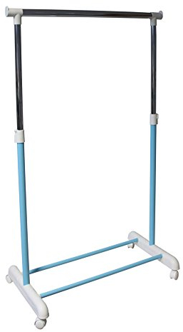 Kleiderstange Garderobenstange Garderobenständer Kleiderständer Garderobe höhenverstellbar mobil blau