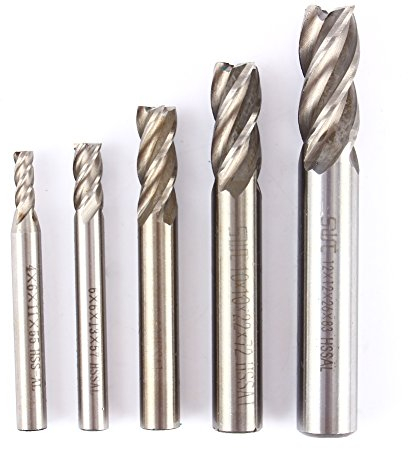 Estink CNC Fräser Bohrer, HSS CNC Zylinderschaft Schaftfräser 4/6 / 8/10 / 12mm Mill Cutter, für CNC-Datenverarbeitungszentren, geschnitzte (8mm)