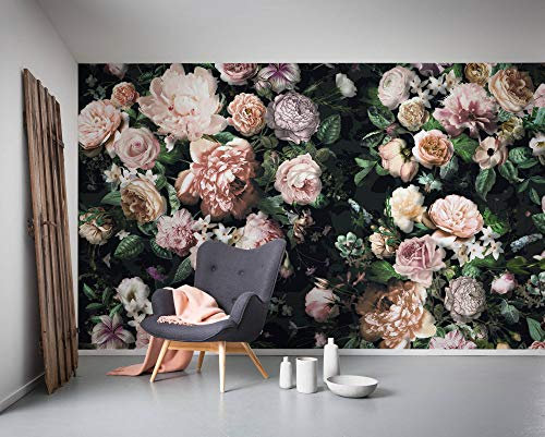Komar Vlies Fototapete VICTORIA BLACK, 800 x 250 cm (Breite x Höhe), Tapete, Schlafzimmer, Wohnzimmer, Flur, Design, Dekoration, Wanddeko