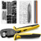 Qibaok Crimpwerkzeug-Kit Dupont Ratschen-Crimpzange Set mit 460 Stück 2,54 mm JST-XH-Stecker und 1550 Stück 2,54 mm Dupont-Stecker