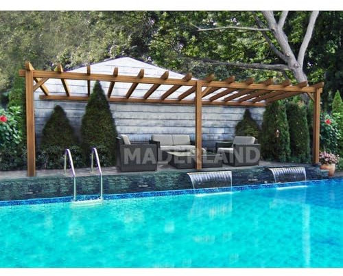 Pergola en bois adossée - modèle SEVILLA - 900 x 400 cm