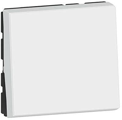 LEGRAND - Interrupteur Mural Simple ou Va-et-vient 10A Mosaic Easy-Led - Commande d'Éclairage 2 Modules - Sans Plaque/Sans Support - Fabriqué En France - Blanc