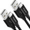 etguuds Câble USB C [1m, Lot de 2], Cable USB vers USB C 3A Charge Rapide, Noir Cable Nylon Compatible avec Samsung Galaxy S23 S22 S21 S20 S10 S9 S8 Plus A20 A21 A40 A50 M31