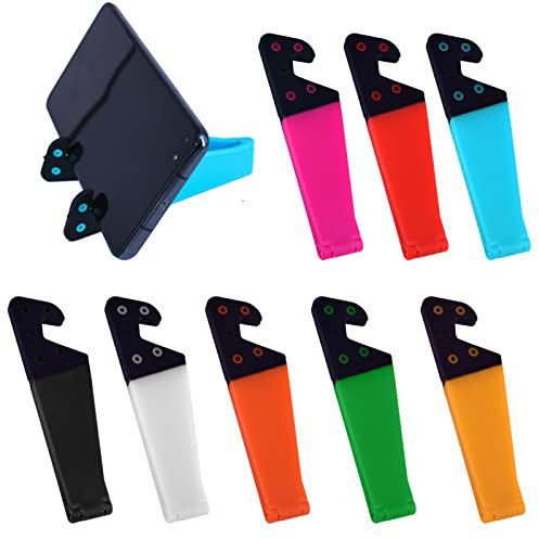 Karjiaja 8 Pcs V Shaped Phone Stand Cell Phone Holder Stand Portable Mobile Phone Stand Smartphone Foldable Stand Adjustable Phone Holder Stand Foldable Cell Phone Stand Universal Phone Stand Holder