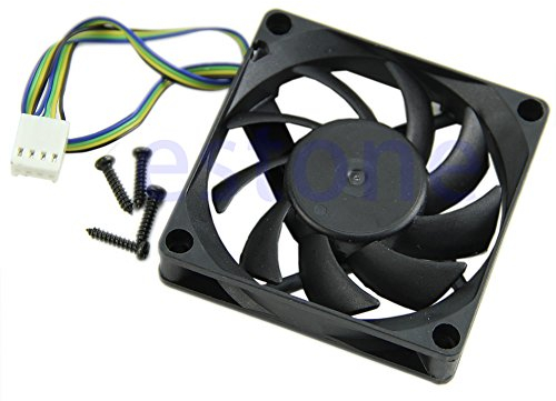 Oilmal Ventilador USB, 70 mm x 15 mm, ventilador sin escobillas, CC 12 V, 4 pines, 9 aspas, enfriador de refrigeración