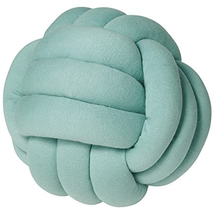 Nordic Coast Knotenkissen | Zopfkissen Mint Grün | Kissen geflochten | Zierkissen | Sofakissen | Kinderkissen | Knoten Kissen | Kissen geflochten Mint Kinder Kinderzimmer Deko 30cm