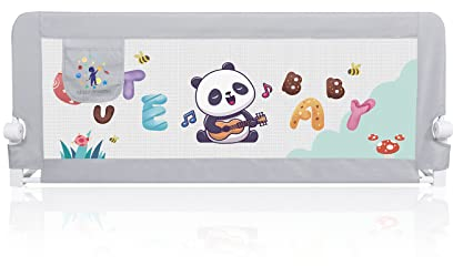 CCLIFE Bettgitter Bettschutzgitter Klappbar 150cm Anti-Fall für Baby Kinder Babybettgitter Kinderbettgitter Sicherheitsschutz