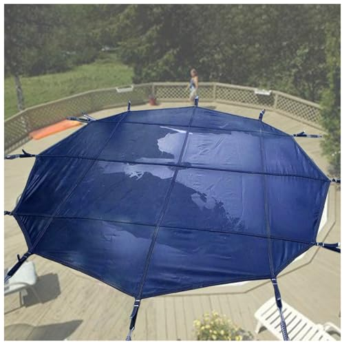 Winterpoolabdeckung Runde Schwimmbad-Sicherheitsabdeckungen Für Winter, Frühling, Herbst, Ersatz-Poolabdeckung Für Den Boden, Witterungsbeständig Schnee Eisfestes Netz, Haustiere Kis Schutzgitter ( Co