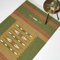 Homescapes Lundi Green Teppich Jute Baumwolle orange-grün 160x230 cm, Fransen-Teppich handgewebt, Kelim Teppich geometrisch