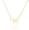 HSWYFCJY Halskette Damen Gold Kette mit Buchstabe M 316L Edelstahl Namenskette mit Herz Anhänger Verstellbar Initialen Halskette Personalisierte Schmuck Geschenke für Frauen Mädchen 45+5cm