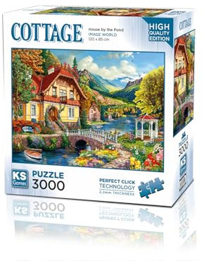 KS Puzzle 23015 - Haus am Teich - 3000 Teile Puzzle für Erwachsene